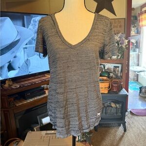 Victoria's Secret Pink Heathered Gray V-Neck Tee